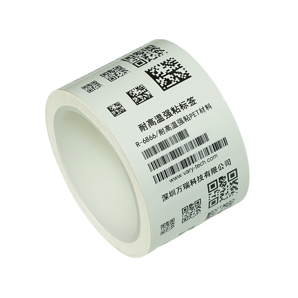 High temperature resistant and strong adhesive PET label