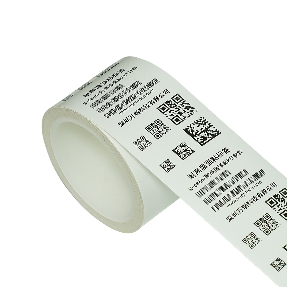 High temperature resistant and strong adhesive PET label